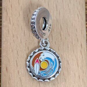 Pandora Hawaii Exclusive Maui Surfboard Ocean Charm, S925 Silver Bracelets
